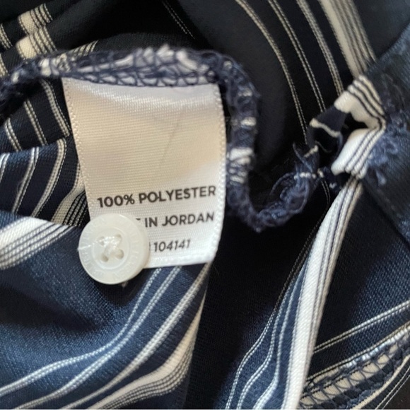 Walter Hagen Essentials Men’s Blue White XXL Striped Polo Golf Shirt in EUC - Picture 5 of 7